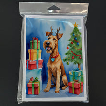 Load image into Gallery viewer, Irish Terrier Christmas Reindeer Greeting Cards - Blank Note Cards – 8-Pack of Artist-Designed Cards with Envelopes