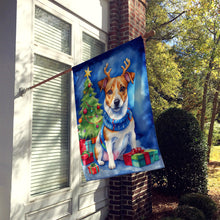 Load image into Gallery viewer, Jack Russell Terrier Christmas Reindeer House Flag