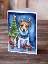 Load image into Gallery viewer, Jack Russell Terrier Christmas Reindeer Greeting Cards - Blank Note Cards – 8-Pack of Artist-Designed Cards with Envelopes