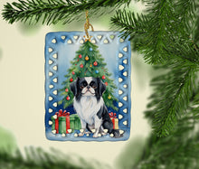 Load image into Gallery viewer, Japanese Chin Christmas Reindeer Porcelain Ornament