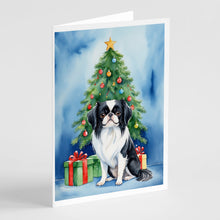 Load image into Gallery viewer, Japanese Chin Christmas Reindeer Greeting Cards - Blank Note Cards – 8-Pack of Artist-Designed Cards with Envelopes