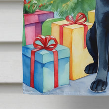 Load image into Gallery viewer, Black Labrador Retriever Christmas Reindeer House Flag