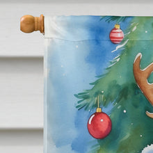 Load image into Gallery viewer, Lhasa Apso Christmas Reindeer House Flag