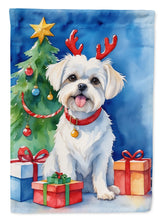 Load image into Gallery viewer, Maltese Christmas Reindeer House Flag