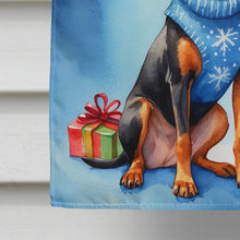 Load image into Gallery viewer, Miniature Pinscher Christmas Reindeer House Flag