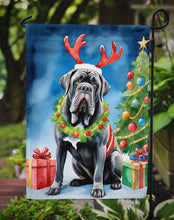 Load image into Gallery viewer, Neapolitan Mastiff Christmas Garden Flag – Dog in Reindeer Antlers with Tree &amp; Gifts
