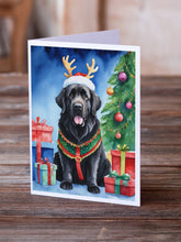 Load image into Gallery viewer, Newfoundland Christmas Reindeer Greeting Cards - Blank Note Cards – 8-Pack of Artist-Designed Cards with Envelopes