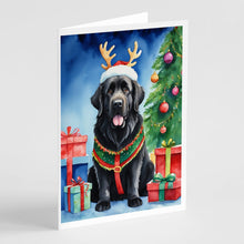 Load image into Gallery viewer, Newfoundland Christmas Reindeer Greeting Cards - Blank Note Cards – 8-Pack of Artist-Designed Cards with Envelopes