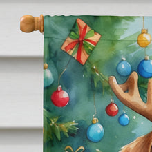 Load image into Gallery viewer, Norfolk Terrier Christmas Reindeer House Flag