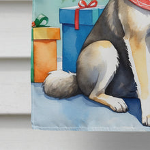 Load image into Gallery viewer, Norwegian Elkhound Christmas Reindeer House Flag