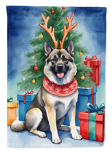 Load image into Gallery viewer, Norwegian Elkhound Christmas Reindeer House Flag