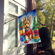 Load image into Gallery viewer, Norwich Terrier Christmas Reindeer House Flag