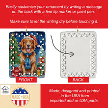 Load image into Gallery viewer, Nova Scotia Duck Tolling Retriever Christmas Reindeer Porcelain Ornament