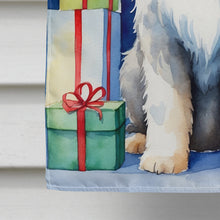 Load image into Gallery viewer, Old English Sheepdog Christmas Reindeer House Flag