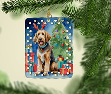 Load image into Gallery viewer, Otterhound Christmas Reindeer Porcelain Ornament