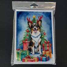 Load image into Gallery viewer, Papillon Christmas Reindeer Greeting Cards - Blank Note Cards – 8-Pack of Artist-Designed Cards with Envelopes