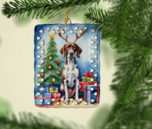 Load image into Gallery viewer, Pointer Christmas Reindeer Porcelain Ornament