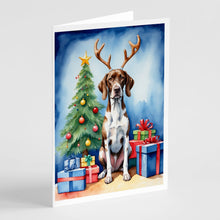 Load image into Gallery viewer, Pointer Christmas Reindeer Greeting Cards - Blank Note Cards – 8-Pack of Artist-Designed Cards with Envelopes