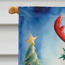 Load image into Gallery viewer, Chocolate Standard Poodle Christmas Reindeer House Flag