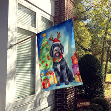 Load image into Gallery viewer, Portuguese Water Dog Christmas Reindeer House Flag