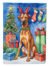 Load image into Gallery viewer, Rhodesian Ridgeback Christmas Reindeer House Flag