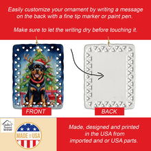 Load image into Gallery viewer, Rottweiler Christmas Reindeer Porcelain Ornament