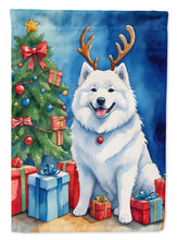 Load image into Gallery viewer, Samoyed Christmas Reindeer House Flag