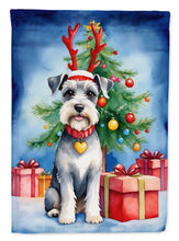 Load image into Gallery viewer, Schnauzer Christmas Reindeer House Flag
