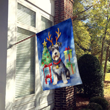Load image into Gallery viewer, Schnauzer Christmas Reindeer House Flag