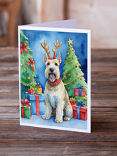 Load image into Gallery viewer, Scottish Terrier Christmas Reindeer Greeting Cards - Blank Note Cards – 8-Pack of Artist-Designed Cards with Envelopes