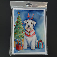 Load image into Gallery viewer, Sealyham Terrier Christmas Reindeer Greeting Cards - Blank Note Cards – 8-Pack of Artist-Designed Cards with Envelopes