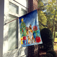 Load image into Gallery viewer, Sheltie Christmas Reindeer House Flag