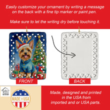Load image into Gallery viewer, Silky Terrier Christmas Reindeer Porcelain Ornament