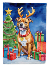 Load image into Gallery viewer, Staffordshire Bull Terrier Christmas Reindeer House Flag