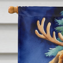 Load image into Gallery viewer, Tibetan Mastiff Christmas Reindeer House Flag