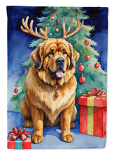 Load image into Gallery viewer, Tibetan Mastiff Christmas Reindeer House Flag