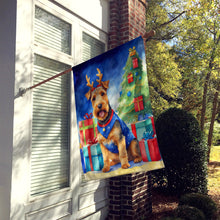 Load image into Gallery viewer, Welsh Terrier Christmas Reindeer House Flag