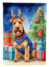 Load image into Gallery viewer, Welsh Terrier Christmas Reindeer House Flag