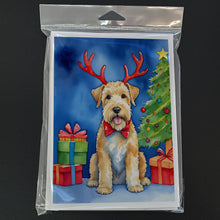 Load image into Gallery viewer, Wheaten Terrier Christmas Reindeer Greeting Cards - Blank Note Cards – 8-Pack of Artist-Designed Cards with Envelopes