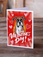Load image into Gallery viewer, Boxer Happy Valentine's Day Greeting Cards - Blank Note Cards – 8-Pack of Artist-Designed Cards with Envelopes