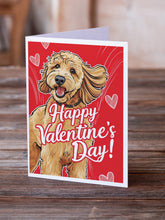 Load image into Gallery viewer, Goldendoodle Happy Valentine's Day Greeting Cards - Blank Note Cards – 8-Pack of Artist-Designed Cards with Envelopes