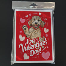 Load image into Gallery viewer, Labradoodle Happy Valentine's Day Greeting Cards - Blank Note Cards – 8-Pack of Artist-Designed Cards with Envelopes