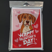 Load image into Gallery viewer, Rhodesian Ridgeback Happy Valentine's Day Greeting Cards - Blank Note Cards – 8-Pack of Artist-Designed Cards with Envelopes