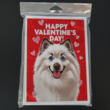Load image into Gallery viewer, Samoyed Happy Valentine's Day Greeting Cards - Blank Note Cards – 8-Pack of Artist-Designed Cards with Envelopes