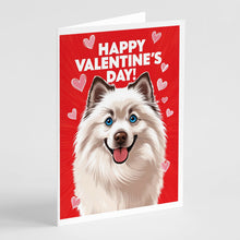 Load image into Gallery viewer, Samoyed Happy Valentine's Day Greeting Cards - Blank Note Cards – 8-Pack of Artist-Designed Cards with Envelopes