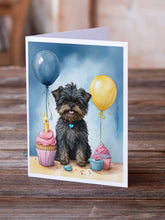 Load image into Gallery viewer, Affenpinscher Happy Birthday Greeting Cards - Blank Note Cards – 8-Pack of Artist-Designed Cards with Envelopes