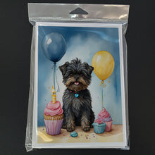 Load image into Gallery viewer, Affenpinscher Happy Birthday Greeting Cards - Blank Note Cards – 8-Pack of Artist-Designed Cards with Envelopes