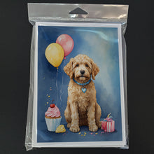 Load image into Gallery viewer, Goldendoodle Happy Birthday Greeting Cards - Blank Note Cards – 8-Pack of Artist-Designed Cards with Envelopes