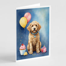 Load image into Gallery viewer, Goldendoodle Happy Birthday Greeting Cards - Blank Note Cards – 8-Pack of Artist-Designed Cards with Envelopes
