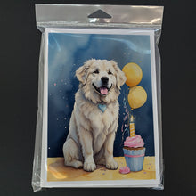 Load image into Gallery viewer, Great Pyrenees Happy Birthday Greeting Cards - Blank Note Cards – 8-Pack of Artist-Designed Cards with Envelopes